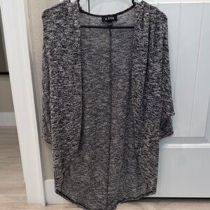 A. Byer Women's Charcoal Open-Front Cardigan